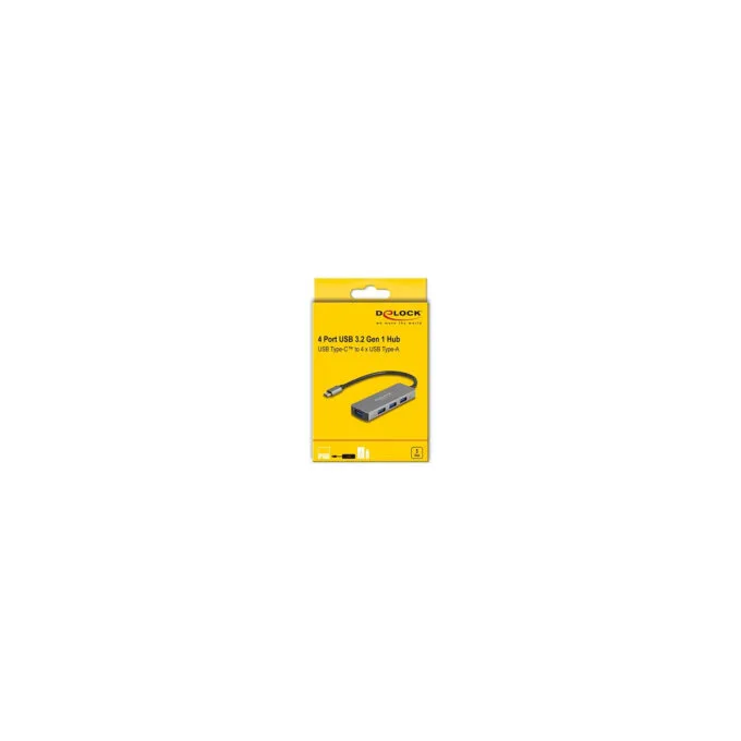 USB-C HUB 4Port DeLOCK 4xUSB3.2 Grey — image 3