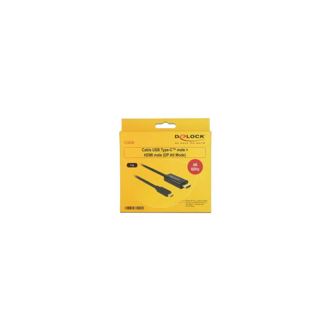 USB-C to HDMI (ST-ST) 1m 4K 60Hz DeLOCK Black — image 2