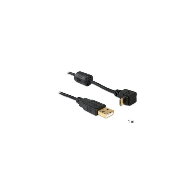 USB Delock USB A-micro USB 1m 90° — image 1