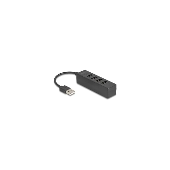 USB Hub 4 Port USB 2.0 mit 4 x USB Typ-A Buchse schwarz — image 1