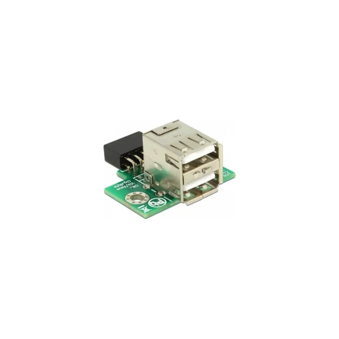 USB Pfostenbuchse to 2 x USB 2.0 Typ-A Buchse - oben — image 1