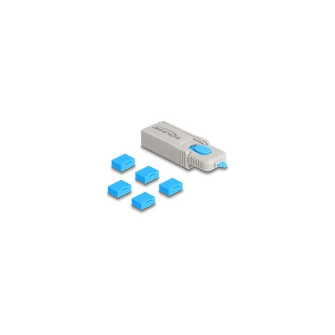 USB Port Blocker Set für USB Typ-A Buchse 5 Stück + Verschlusswerkzeug — image 1