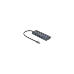 USB Type-CTM Dockingstation 4K - HDMI USB Gigabit LAN PD 3.0 90 W mit Schalter