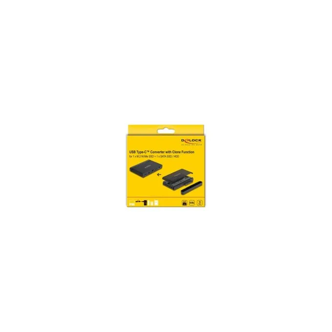 USB Type-CTM Konverter für 1 x M.2 NVMe SSD + 1 x SATA SSD HDD mit Klon Funktion — image 4
