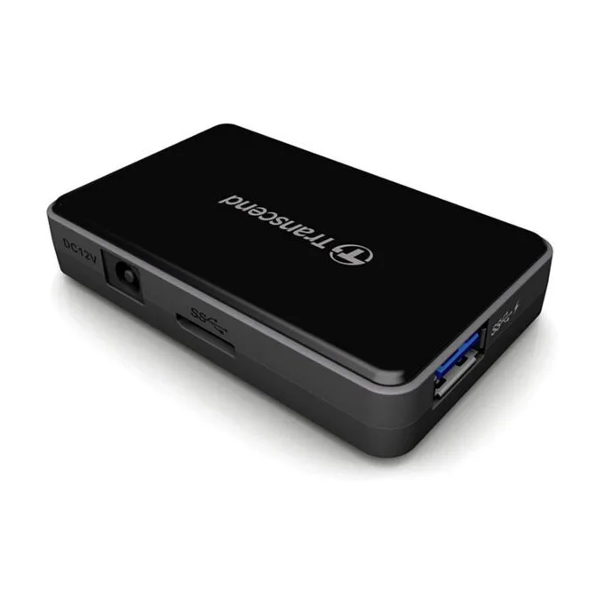 USB3.0 HUB 4Port Transcend HUB3 SuperSpeed aktiv mit Netzteil Black — image 4