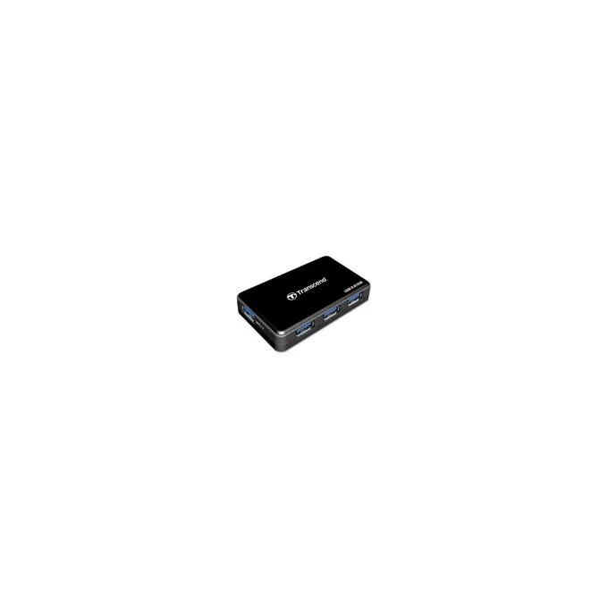 USB3.0 HUB 4Port Transcend HUB3 SuperSpeed aktiv mit Netzteil Black — image 1