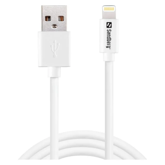 USB3.0 to Lightning (ST-ST) 1m Sandberg White — image 1