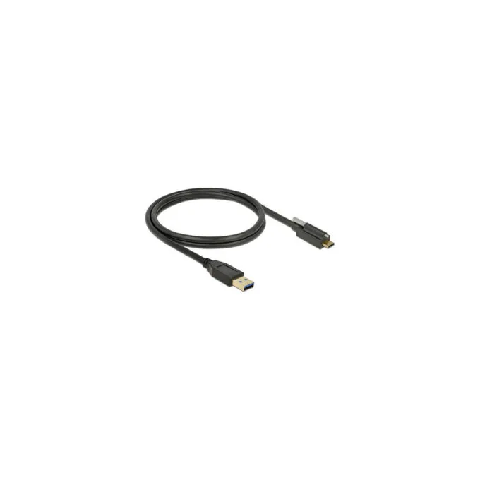 USB3.1 USB Typ-A Stecker to USB 3.1 Gen 2 USB Type-CTM Stecker mit Schraube oben 1 m — image 1