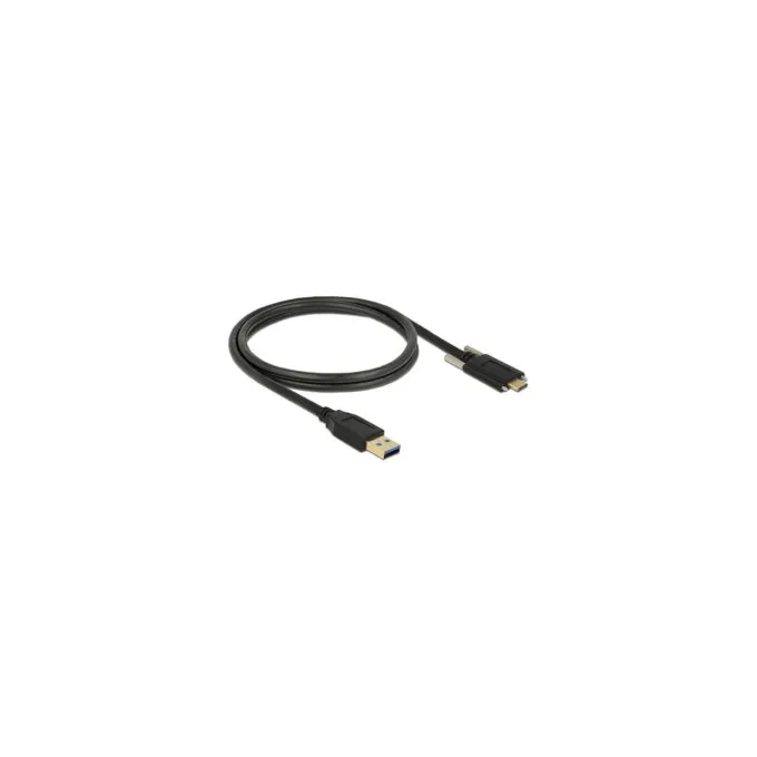 USB3.1 USB Typ-A Stecker to USB 3.1 Gen 2 USB Type-CTM Stecker mit Schrauben seitlich 1 m — image 1