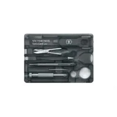 V-0.73 33.T3 Taschenmesser Swiss Card Lite.s chwarz transparent
