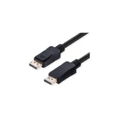 VALUE DisplayPort Kabel. v2.1. 16K. 80Gbit s. DP ST - ST. schwarz. 5 m