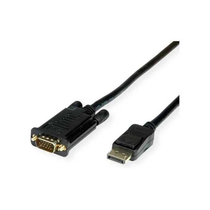 VALUE Kabel DisplayPort-VGA. DP ST - VGA ST. schwarz. 2 m — image 1