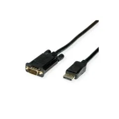 VALUE Kabel DisplayPort-VGA. DP ST - VGA ST. schwarz. 3 m