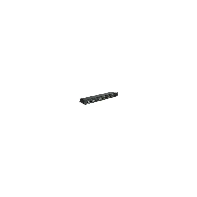 VALUE Kat.5e Class D 48.26cm 19Zoll-Patchpanel 24P geschirmt schwarz — image 1