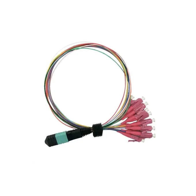 VALUE MPO-Fanout-Kabel 50 125m OM4. MPO 12x LC. violett. 2 m — image 1