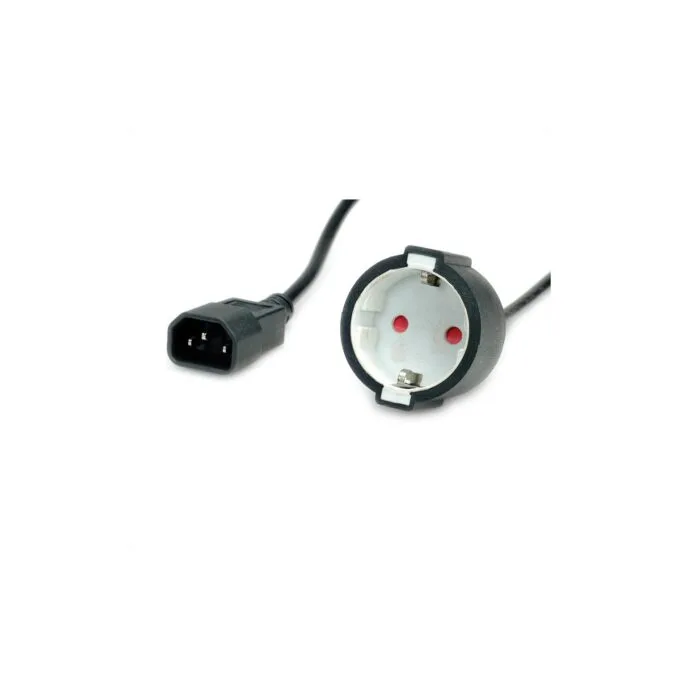 VALUE Netzkabel. C14 auf CEE7 3. max. 10A (2300W). nur fr Verwendung an USV. schwarz. 0.3 m — image 3