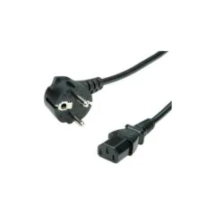 VALUE Netzkabel. gerade IEC-Buchse. schwarz. 0.6 m