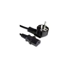 VALUE Netzkabel. gerade IEC-Buchse. schwarz. 3 m