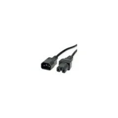 VALUE Netzkabel IEC320 C14 Stecker - C15 Buchse. H05RN-F. schwarz. 1 m