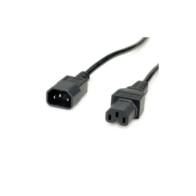 VALUE Netzkabel IEC320 C14 Stecker - C15 Buchse. H05RN-F. schwarz. 3 m — image 1