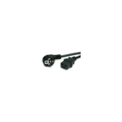 VALUE Netzkabel Schutzkontakt CEE7 7 - IEC320-C19. 16A. schwarz. 3 m