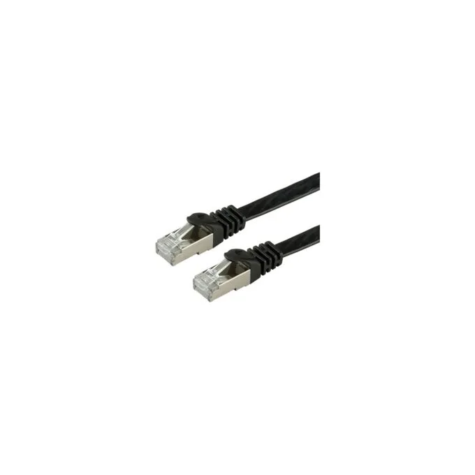 VALUE Patchkabel Kat.6 Class E FTP extra-flach schwarz 0,5m — image 1