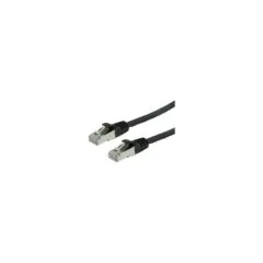 VALUE Patchkabel Kat.6 Class E S FTP PiMF LSOH schwarz 2m