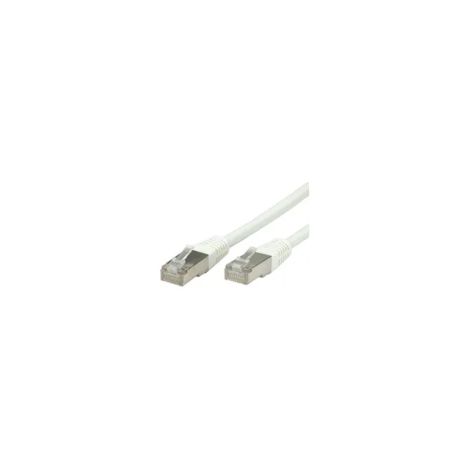 VALUE Patchkabel Kat.6 Class E S FTP PiMF weiss 0.5m — image 1