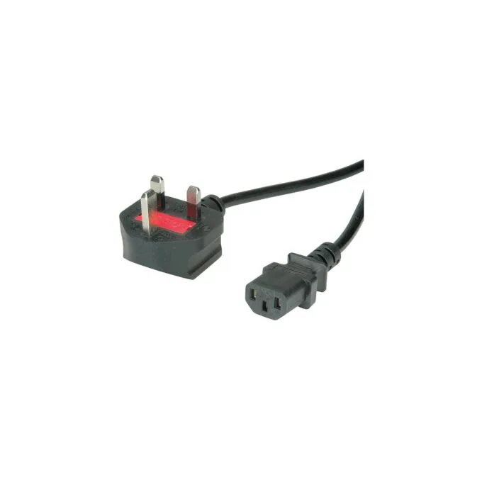 VALUE UK Netzkabel. gerade IEC-Buchse. 10A. schwarz. 3.15 m — image 1