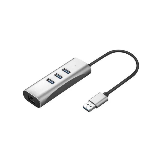 VALUE USB 3.2 Gen 1 zu Gigabit Ethernet Konverter + 3-Port USB Hub — image 1