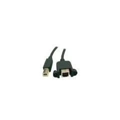 Verlängerung USB 2.0 Stecker B an Einbaubuchse B. CU. schwarz. 1.8m.