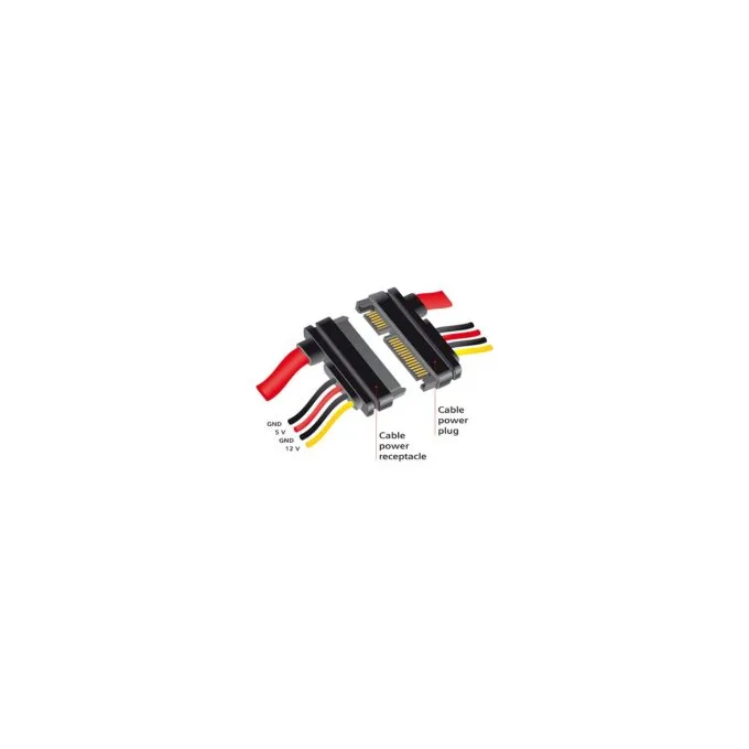 Verlängerungskabel SATA 6 Gb s 22 Pin Stecker to SATA 22 Pin Buchse (5 V + 12 V) 30 cm — image 2