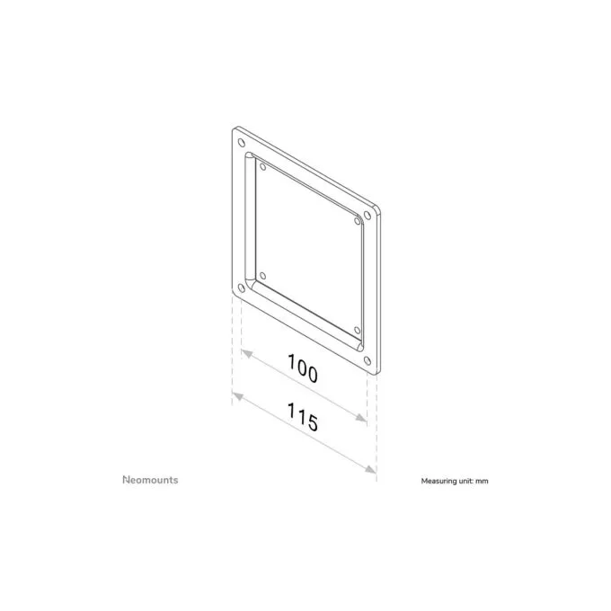 Vesa-Adapterplatte Sie vergrößert VESA 75x75 zu VESA 100x100 mm 25KG FPMA-VESA100 Neomounts — image 2