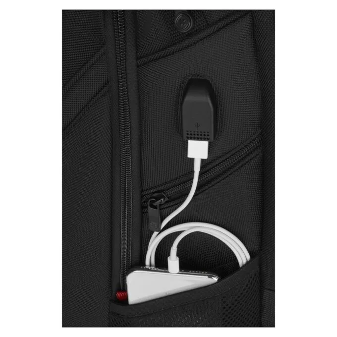 WENGER Ibex Ballistic Deluxe 35.56cm 14Zoll-40.64cm 16Zoll Laptop Backpack Black — image 3