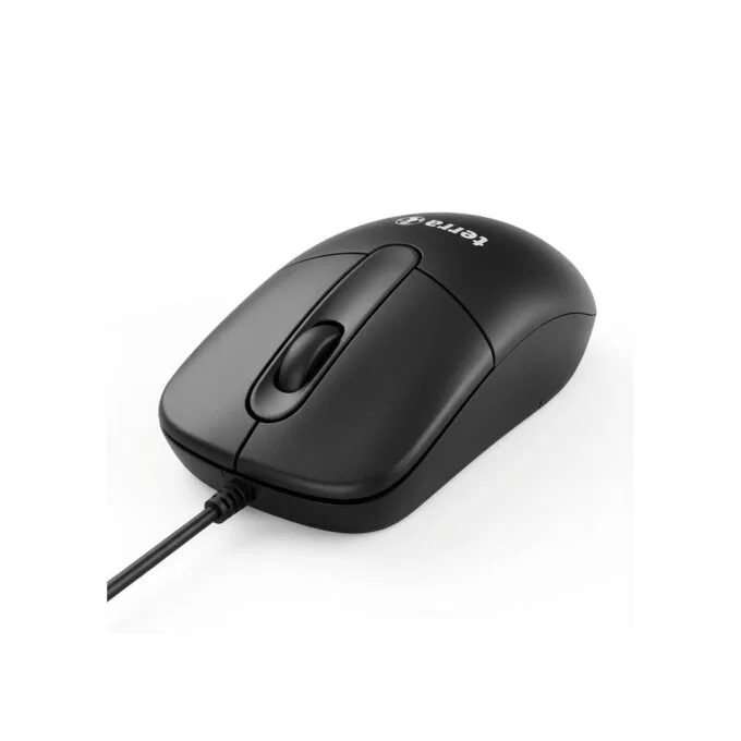 Wortmann TERRA Mouse 1500 Corded USB black 3 Tasten. symmetrisch. mit Kabel. 1.80 m — image 1