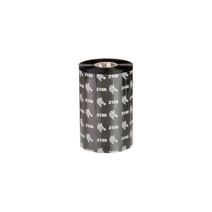 Zebra 2100 Wax - Schwarz - 22 cm x 450 m - Thermotransfer-Farbband — image 1