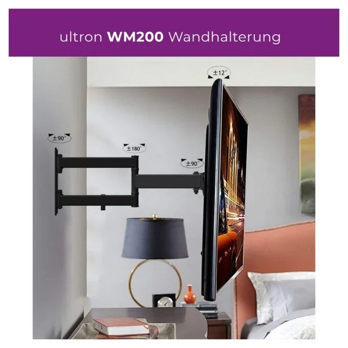 ZUB Ultron Wandhalterung Flatscreen WM200 32-60' Neigung Winkel — image 7