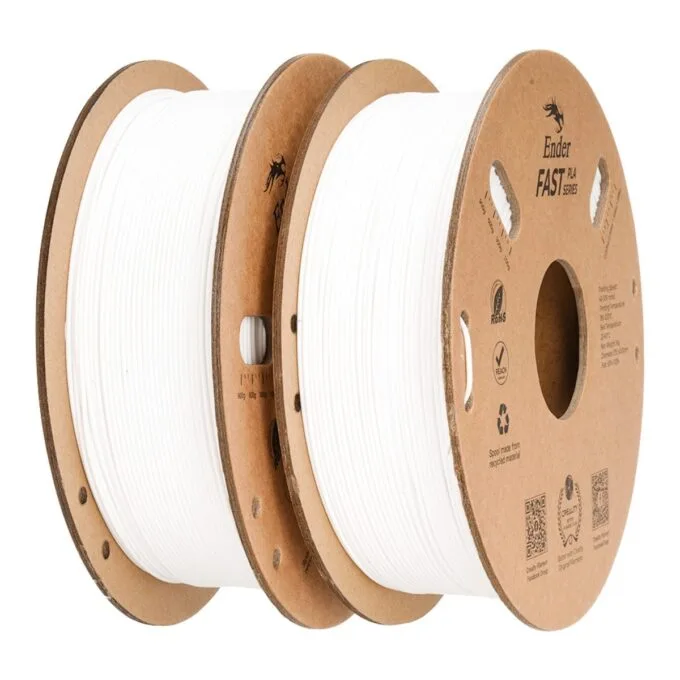 Creality Ender Fast PLA Value Pack 2Kg 2xWhite 300mm/s 3D Printer Filament  2x1 kg Spool,1.76 — image 1