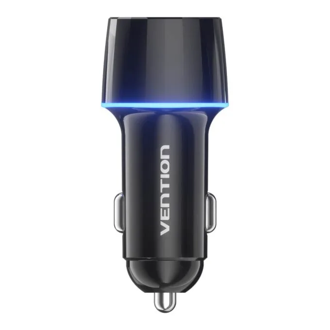 Vention Charger Car 48W 1xUSBC 1xUSBA 30W Max Black FFRB0 — image 2