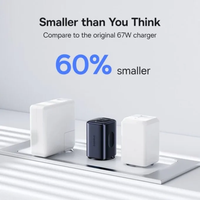 Baseus Charger Wall 67W 2C+U PicoGo AE11 EU Cosmic Black — image 5