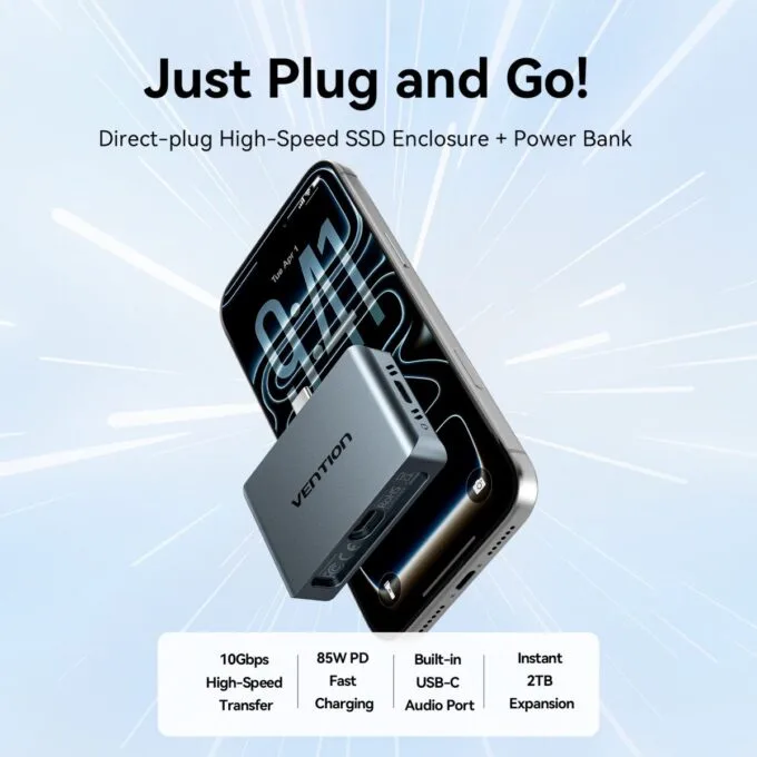 Vention MA Portable Plug & Play Cable-Free NVME Enclosure KPXH0 — image 2