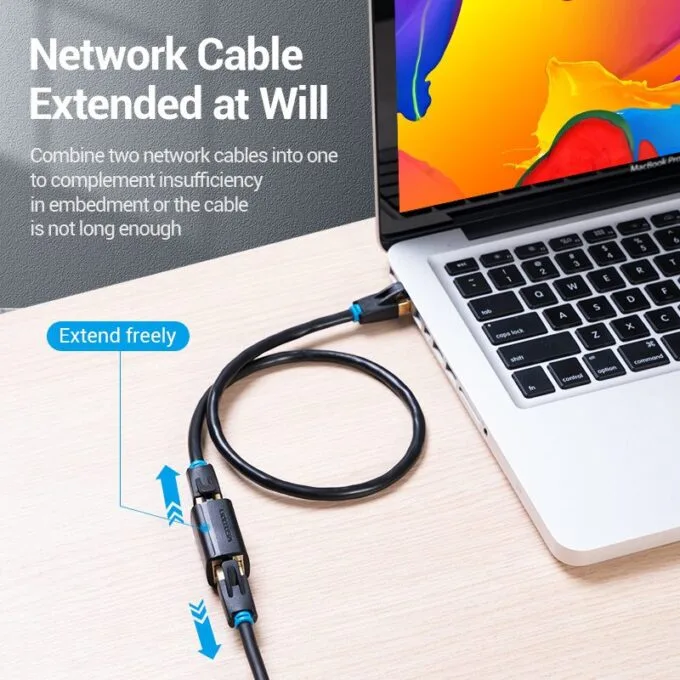 Vention NETWORK Coupler CAT7 FTP Shielded Black IPWB0 — image 3