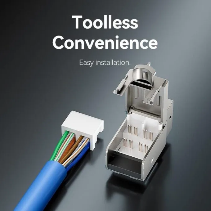 Vention NETWORK Keystone Jack CAT7 UTP Toolless Grey IRJH0 — image 4