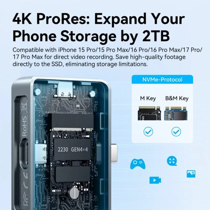 Vention MA Portable Plug & Play Cable-Free NVME Enclosure KPXH0 — image 4