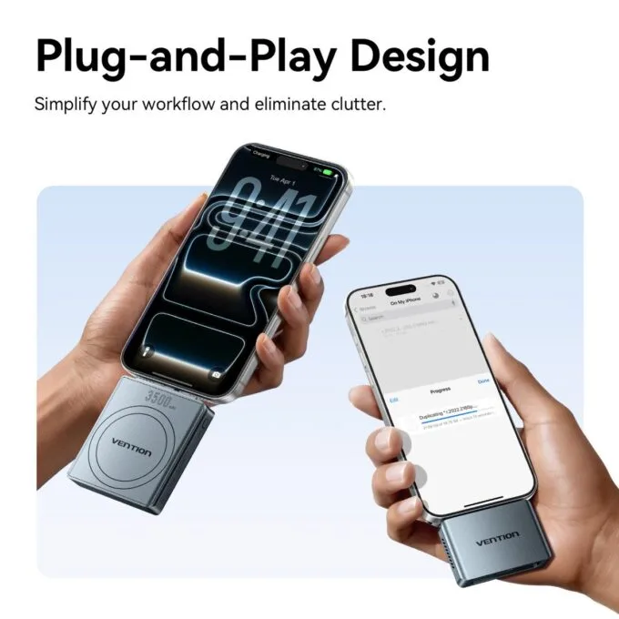 Vention MA Portable Plug & Play Cable-Free NVME Enclosure + 3500mAh PB TZ-KPXH0 — image 9