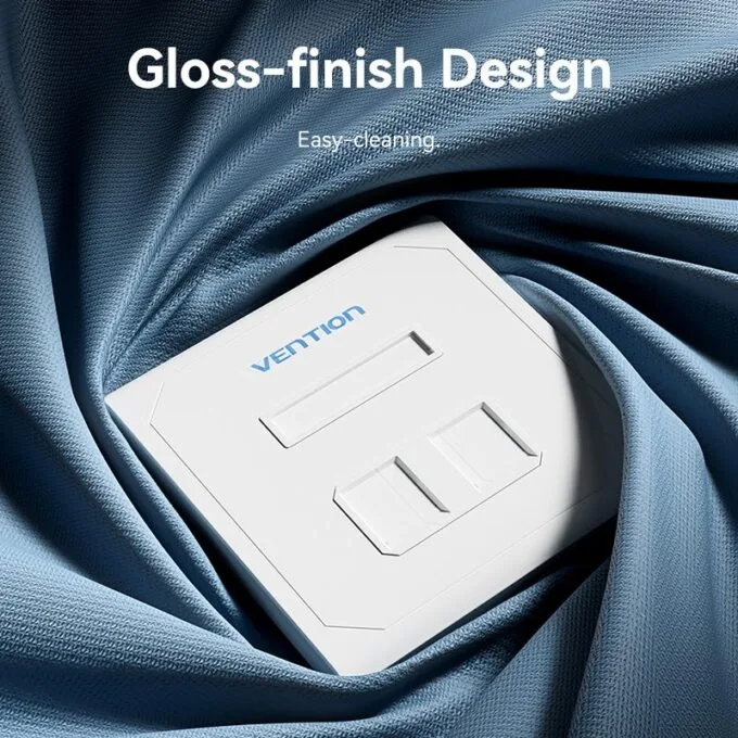 Vention NETWORK Keystone Wall Plate 2-Port White — image 8
