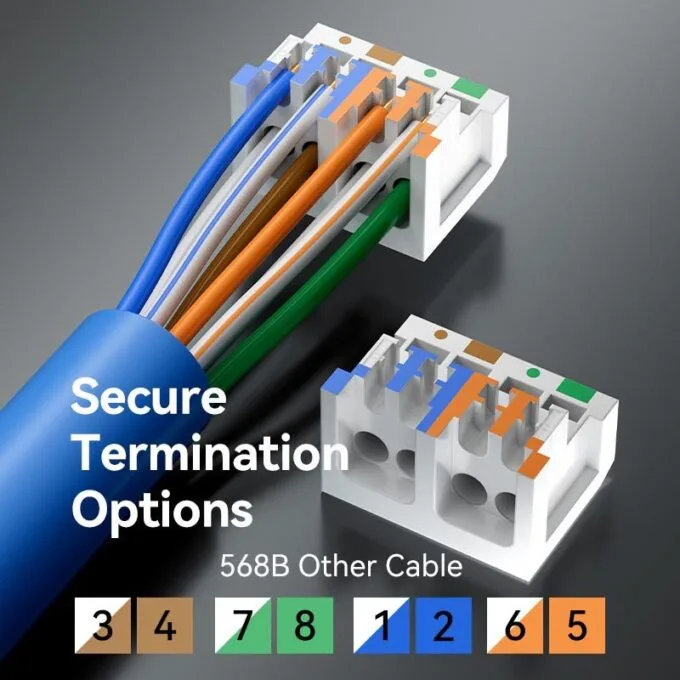 Vention NETWORK Keystone Jack CAT7 UTP Toolless Grey IRJH0 — image 8