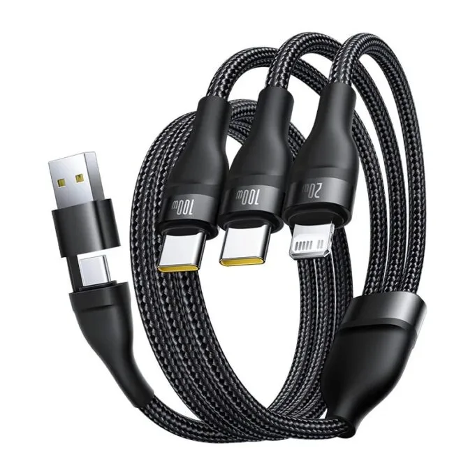 Baseus Cable 3in1 USB-C/USB-C/Light to USB-C /USB A, Flash 3 Series 1.5m Black — image 1