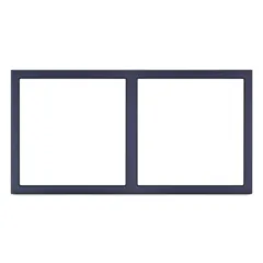 HDL Panel Frame 2 Gang Ash Grey