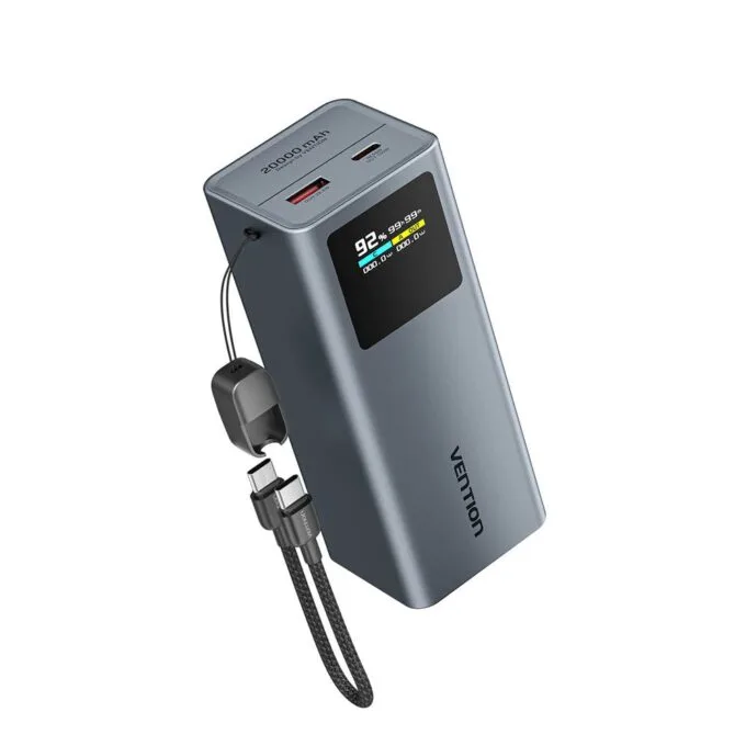 Vention MA Powerbank 20000mAh 100W 2xUSB-C 1xUSB-A TFT Display +100W Cable FKCH0 — image 2
